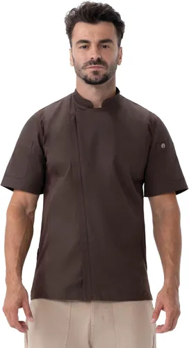 Vista 9 de Chef Works Springfield - Abrigo de chef para hombre Negro