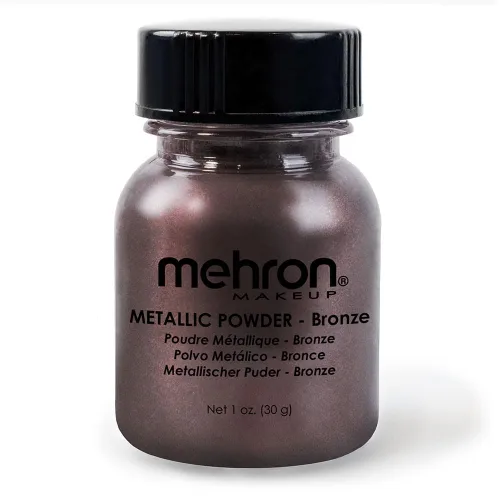 Vista 13 de Mehron Makeup Pigmento de artista - BRONZE Metallic FX Powder Bronce