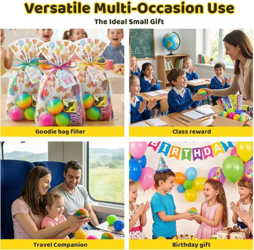 Vista 8 de LovesTown 5 piezas de bolas de estrés para adultos, juguetes de apretar para niños, bolas sensoriales de juguetes de alivio del estrés, regalos