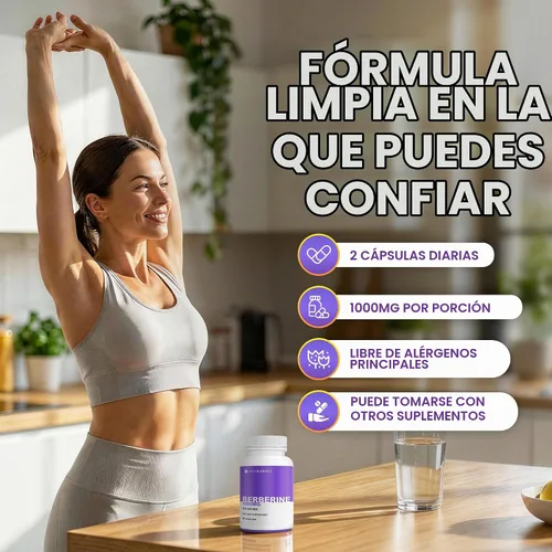 Vista 8 de Nutra Wave Suplemento Pure Berberine HCL 1000mg – Cápsulas de berberina de alta potencia – Apoya la salud digestiva e intestinal – Sin OMG, sin