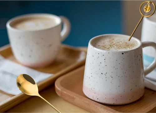 Vista 4 de Ouliget Mini cucharas de café expreso de acero inoxidable, modelado de frutas Durian, cucharaditas de postre, cucharas agitadoras Demitasse