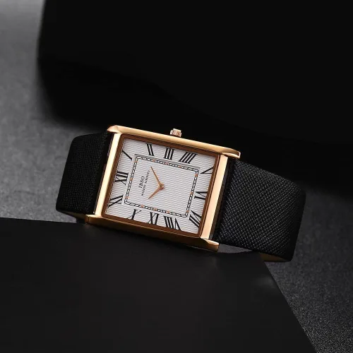 Vista 3 de IBSO Men Watches 7MM Ultra-Thin Rectangle Dial Watch Classic Quartz Wristwatch