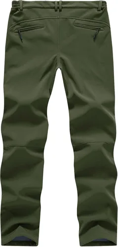 Vista 2 de Rdruko Pantalones de nieve de invierno para hombre, impermeables, aislados, de vellón, para esquí, snowboard