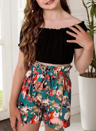 Vista 2 de blibean Conjuntos de ropa para niñas adolescentes, trajes elegantes tallas 4-13 años
