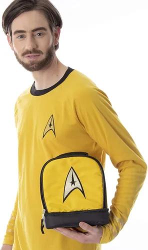 Vista 3 de INTIMO Star Trek The Original Series Captain Kirk - Lonchera aislada con doble compartimento y logotipo de comando bordado, 10 pulgadas