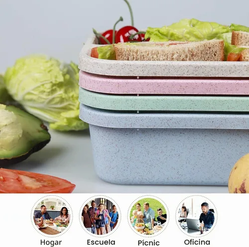 Vista 5 de Contenedores de preparación de comidas de 40 onzas con 4 compartimentos, 8