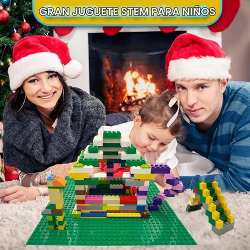 Vista 5 de Ladrillos de construcción compatibles con Lego Classic, 500 piezas de bloques de construcción básicos a granel en color aleatorio