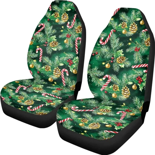 Vista 22 de Mumeson Fundas protectoras de asiento delantero de automóvil con estampado de calavera y girasol, fundas elásticas para asiento de automóvil, 2