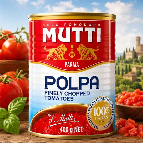 Vista 7 de Mutti Tomates triturados (Polpa), 14 onzas, 1 paquete, marca de tomates #1 de Italia, sabor fresco para cocinar, tomates enlatados, aptos