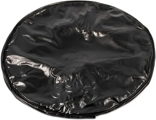 Vista 6 de Cubierta de rueda de repuesto para autocaravana/RV Camco Cuenta con vinilo blanco ártico y hilo de nylon resistente para costuras impermeables