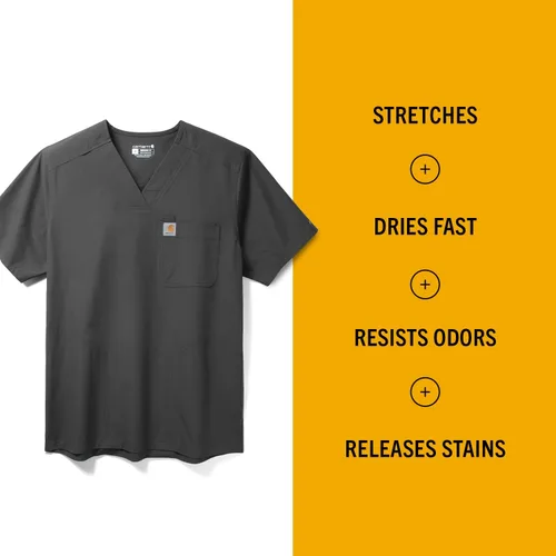 Vista 2 de Carhartt Men's Force V-Neck Shirttail Top