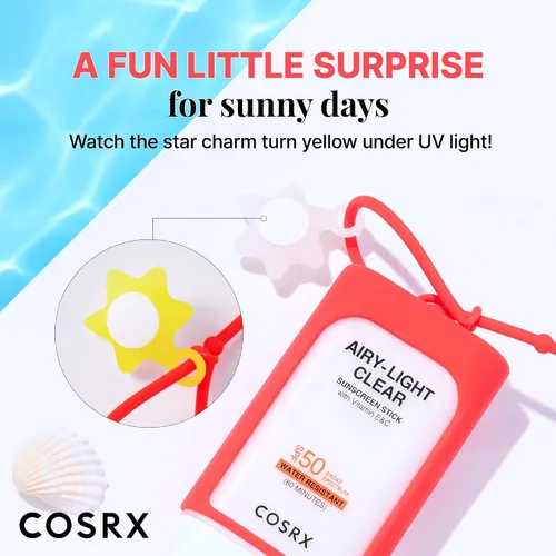 Vista 8 de COSRX Protector solar con vitamina E y luz aireada con llavero gratis, exclusivo de Amazon, protector solar coreano para piel grasa, artículos