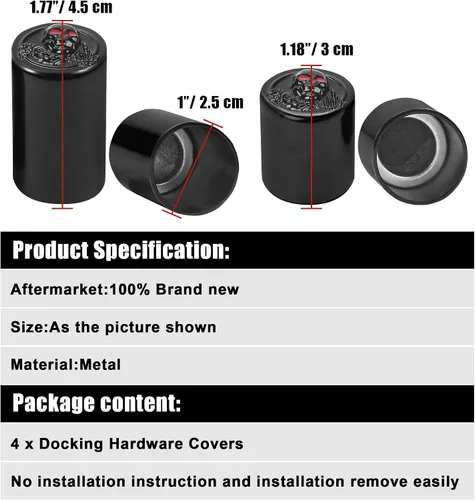 Vista 3 de Kit de cubiertas de hardware de acoplamiento desmontables compatible con Harley Touring Street Glide, Electra Glide, Road Glide, Road King 2009-2025