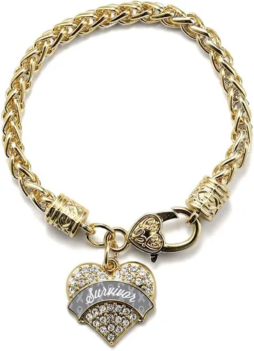 Vista 84 de Inspired Silver - Pulsera de plata con dije de corazón pavé con circonitas cúbicas