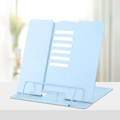 Vista 26 de Honagu Soporte de metal para libros de escritorio, soporte para libros para leer manos libres, soporte ajustable para documentos de libros
