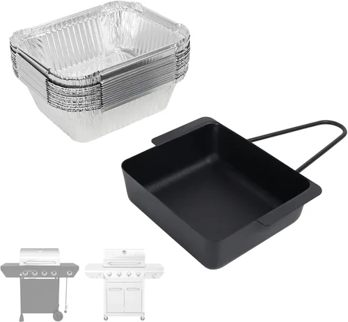 Vista 11 de SafBbcue 9328812P06 Bandeja de goteo para bandeja de goteo de grasa CharBroil 463365021 463448021 463655421 463347519 463347017 con revestimiento