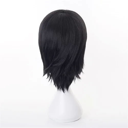 Vista 4 de Peluca rizada de anime Jujutsu Kaisen de lucha de hechicería Yuta Okkotsu Cosplay peluca rizada para hombres y niños, accesorio de Halloween