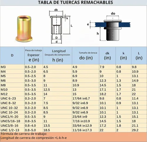 Vista 4 de ZIOJOVK M4 Punta de herramienta de tuerca remachadora, mandril de repuesto