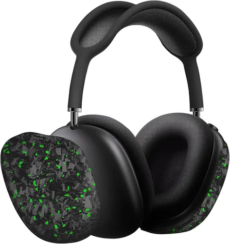 Vista 14 de MONOCARBON Funda de fibra de carbono real para AirPods Max (2024/2020), cubierta protectora de grado militar para auriculares Apple Max, único Azul