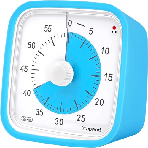 Vista 16 de Yunbaoit Temporizador Visual Negro Mejorado con Estuche Protector, Temporizador Silencioso de Cuenta Regresiva de 60 Minutos para Niños y Adultos