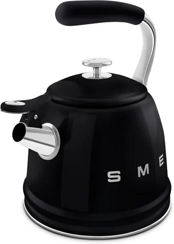 Vista 7 de Smeg Tetera silbante Retro para estufa – 2.4L (Negro)