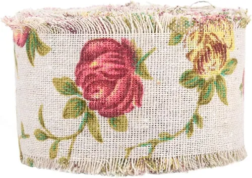 Vista 5 de Cinta de yute, elegante cinta de arpillera natural, para decoración de ropa para decoración del hogar