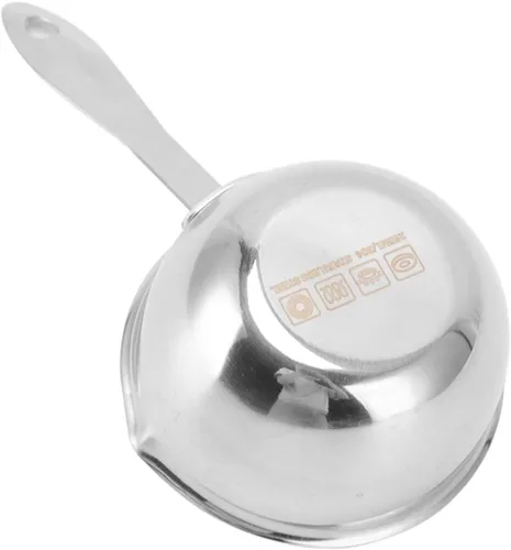 Vista 9 de Zerodis Olla calentadora de mantequilla, acero inoxidable de 10.1 fl oz, plata, sin tapa