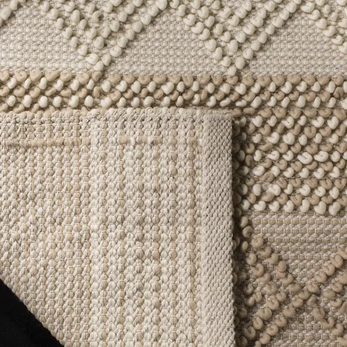 Vista 5 de SAFAVIEH Natura Collection - Alfombra decorativa de 2 x 3 pies, color beige y marfil, hecha a mano de lana tribal marroquí y algodón, ideal