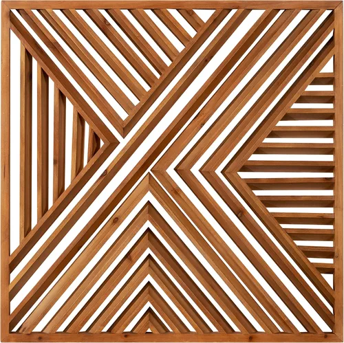 Vista 7 de Kate and Laurel Barreda - Placa decorativa de madera para pared, 26 x 26 pulgadas, madera natural, arte cuadrado rústico de madera para pared