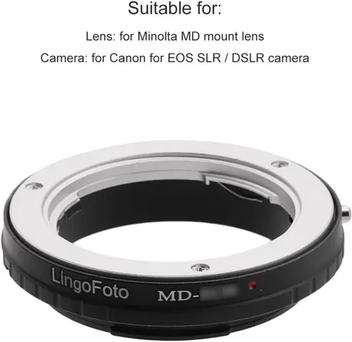 Vista 7 de MD-EOS Anillo adaptador de lente para Minolta MD Mount Lens para Canon EOS EF/EF-S Mount Cámara Metal Adaptador de doble propósito Anillo de enfoque