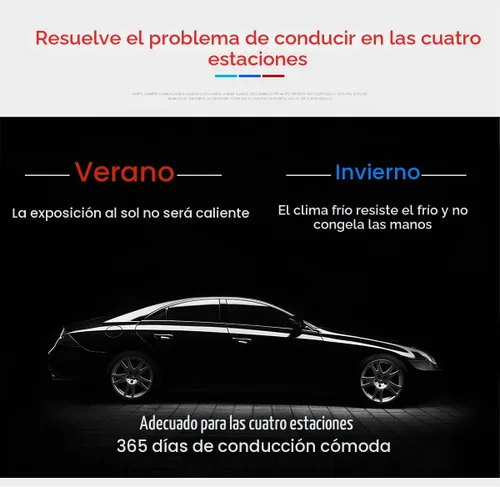 Vista 5 de Funda de cuero para volante LoyaForba, protector de volante de coche elástico universal de 38 cm, antideslizante, transpirable, sin olor, funda