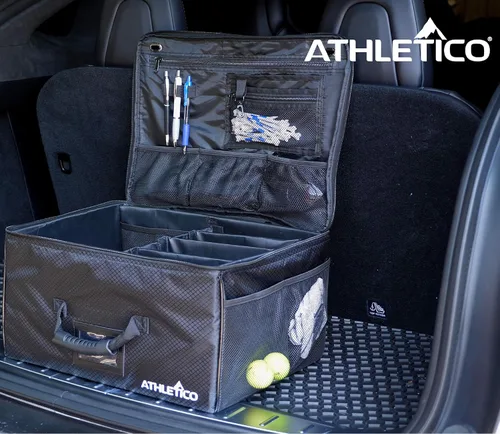 Vista 8 de Athletico Organizador de maletero de golf + bolsa de zapatos (negro)
