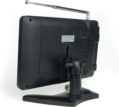 Vista 4 de Tyler 9" 1080p TV LCD portátil con monitor, batería recargable, capacidad inalámbrica, HD-TV, USB, tarjeta SD, AC/DC, control remoto, soporte