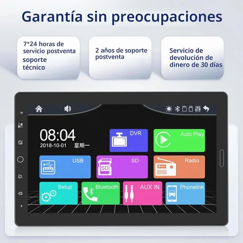 Vista 7 de Estéreo del coche de la pantalla táctil del solo dinar de 10,1 pulgadas 1 radio del dinar de la pantalla de 10 pulgadas