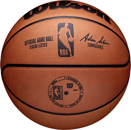 Vista 6 de Wilson Baloncesto Oficial de Juego de la NBA - Marrón, Talla 7-29.5