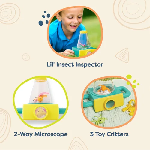 Vista 3 de B. toys Itty-Bitty - Juguete científico de doble cara para niños, verano