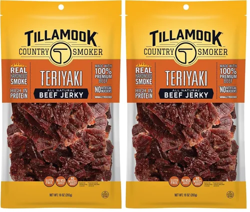 Vista 9 de Tillamook Country Smoker Carne Seca de Res Ahumada con Madera Dura Real, Glaseada con Miel, 10 Onzas