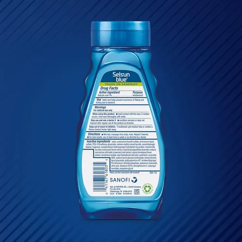 Vista 3 de Selsun Blue Naturals - Champú para la caspa con picazón en el cuero cabelludo seco, 11 onzas, paquete de 5
