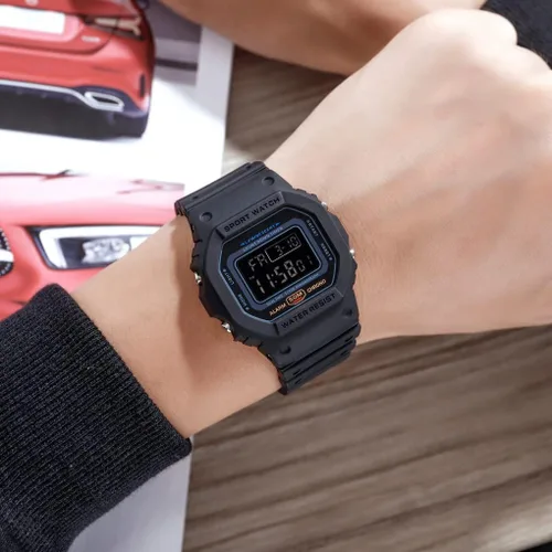 Vista 3 de Reloj digital para hombre con cara grande 50M resistente al agua Twinkle Color Reloj de pulsera multifunción
