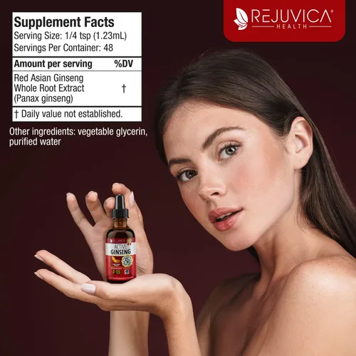 Vista 4 de Rejuvica Health Paquete de energía definitiva: ginseng activo y suprarrenal activo. Aumenta tus niveles de energía con ginseng, rodiola