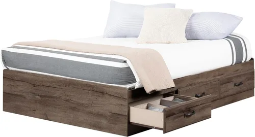Vista 4 de South Shore Ulysses Mates Mates Cama Otoño Roble