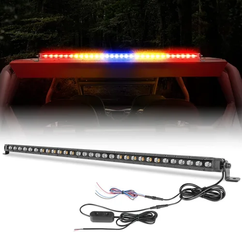 Vista 12 de OFFROADTOWN Barra de luz LED de persecución de 20 pulgadas, luces traseras UTV, luz intermitente de seguridad con luz intermitente de freno