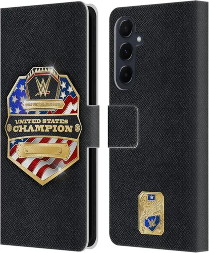 Vista 60 de Head Case Designs Officially Licensed WWE Cruiserweight Champion Title Belts Leather Wallet Case Compatible with Samsung Galaxy A07 4G Campeón