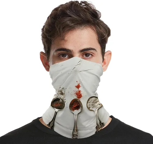 Vista 4 de Sun UV Protection Neck Gaiter Upf 50+ Balaclava Ski Set of Spoons Face Mask Summer Face Cover Scarf Breathable Bandana for Fishing Hunting Kayaking