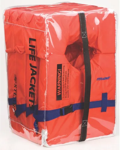 Vista 3 de Stearns Paquete de 4 chalecos salvavidas PFD, chalecos salvavidas tipo II aprobados por USCG, tamaño universal, chalecos de flotación para seguridad
