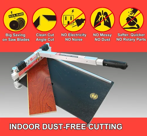 Vista 3 de CUTTEREX Heavy Duty 13" profesional cortador de piso de vinilo, pisos multicapa, parquet, paneles de pared de fibrocemento, base cóncava de goma