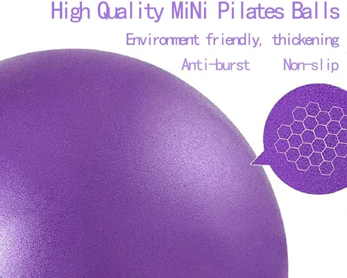 Vista 3 de Mini Pilates Exercise Yoga Ball, 9 Inch Small Inflatable Exercise Yoga Ball,Core Training and Physical Therapy Equipment, with Pump