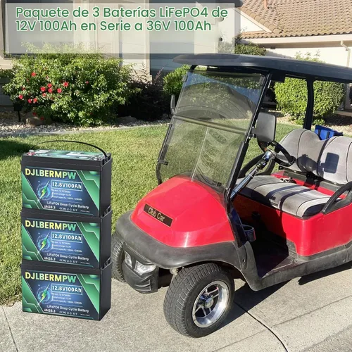 Vista 5 de Batería de Litio para Carrito de Golf de 36V 100Ah, 8000 Ciclos Profundos Batería de Litio de 36 Voltios para Carritos de Golf, BMS de 100A 3840Wh