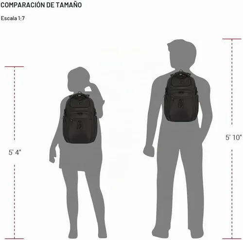 Vista 6 de SwissGear Endure ScanSmart – Mochila para portátil con tecnología TSA aprobada – Compatible con la mayoría de laptops de 17" – Múltiples bolsillos