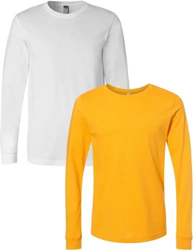 Vista 167 de Canvas Filmore 3501 - Camiseta de 4.2 onzas para hombre manga larga (1) Ceniza + (1) Jaspeado atlético
